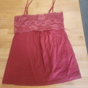 Womens size small tank with lace bust